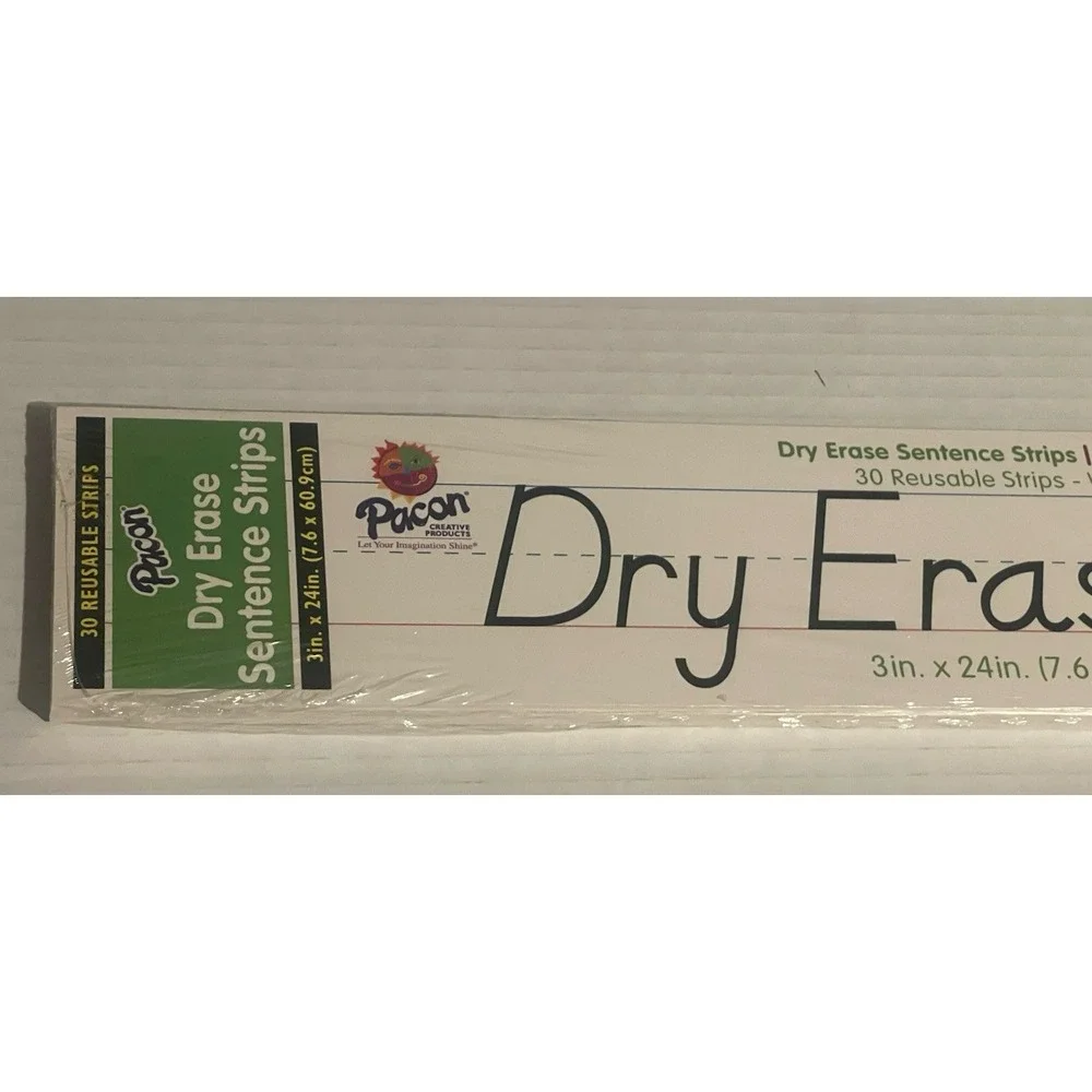 Pacon 30-pack Dry Erase Sentence Strips 3
